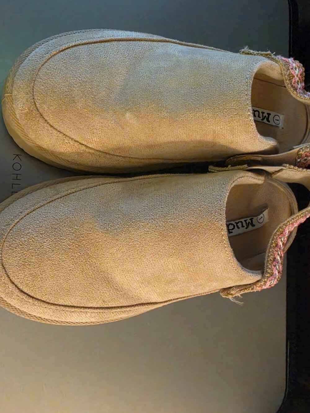 Mudd Kids Suede Slip-On Mule Shoes Size 1 Tan